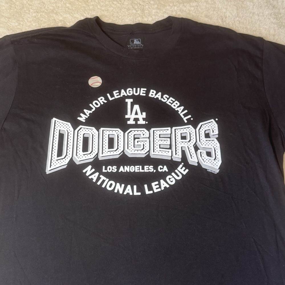 Los Angeles Dodgers Men's Large Black MLB T-Shirt Baseball Graphic New